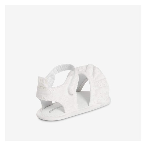 JOE FRESH Baby Girls' Ruffle Sandals in White - Size 1 - Picture 4 of 9
